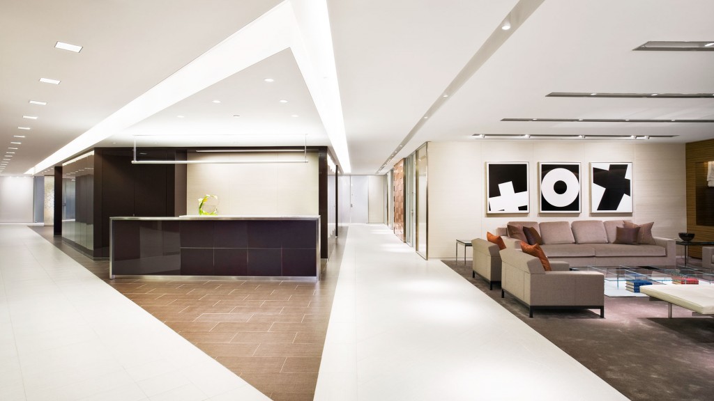 A modern looking living room.