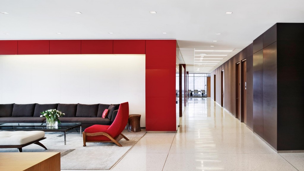 A modern looking living room.
