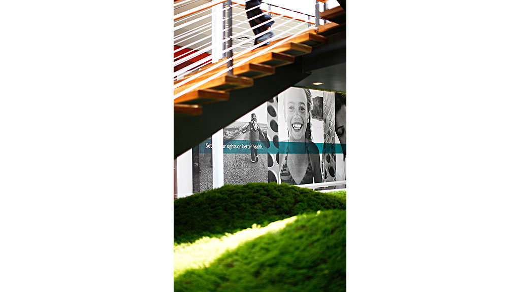 A person walking on a path.