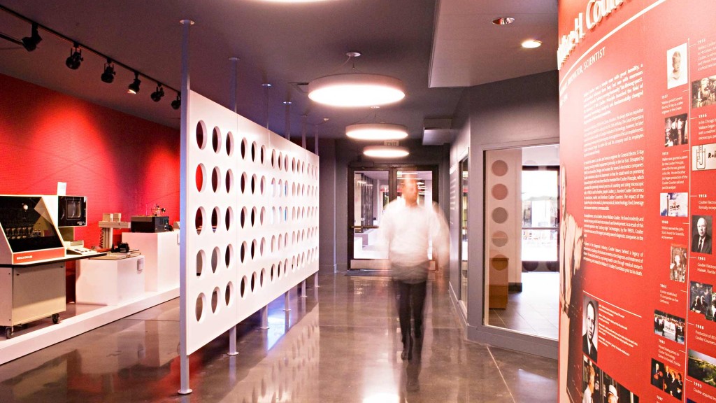 A person walking through a store.