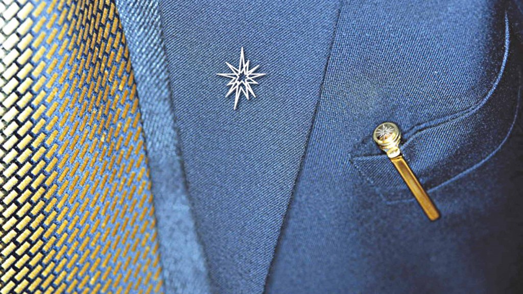 A close-up of a flag.