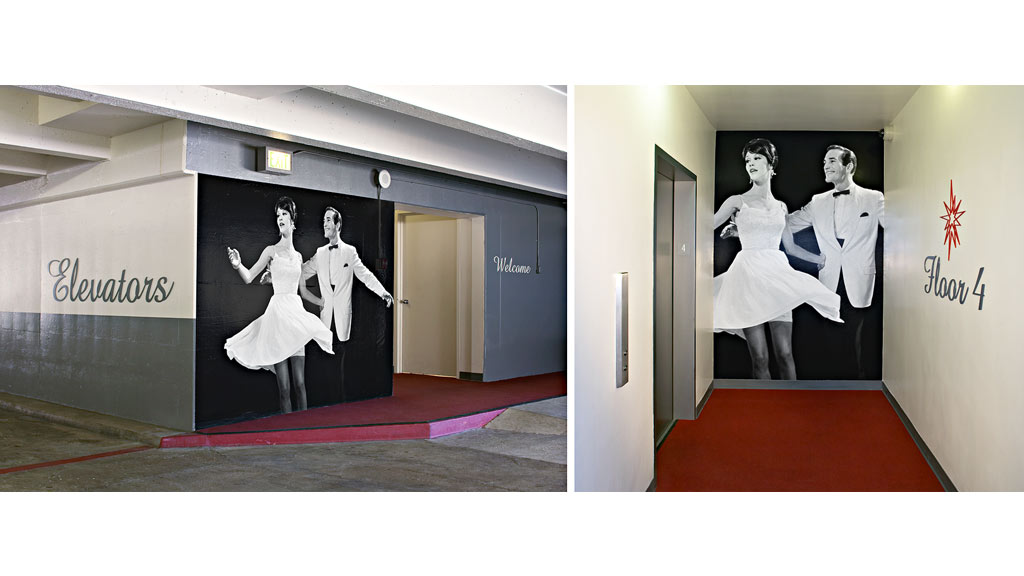 A group of people in a room.