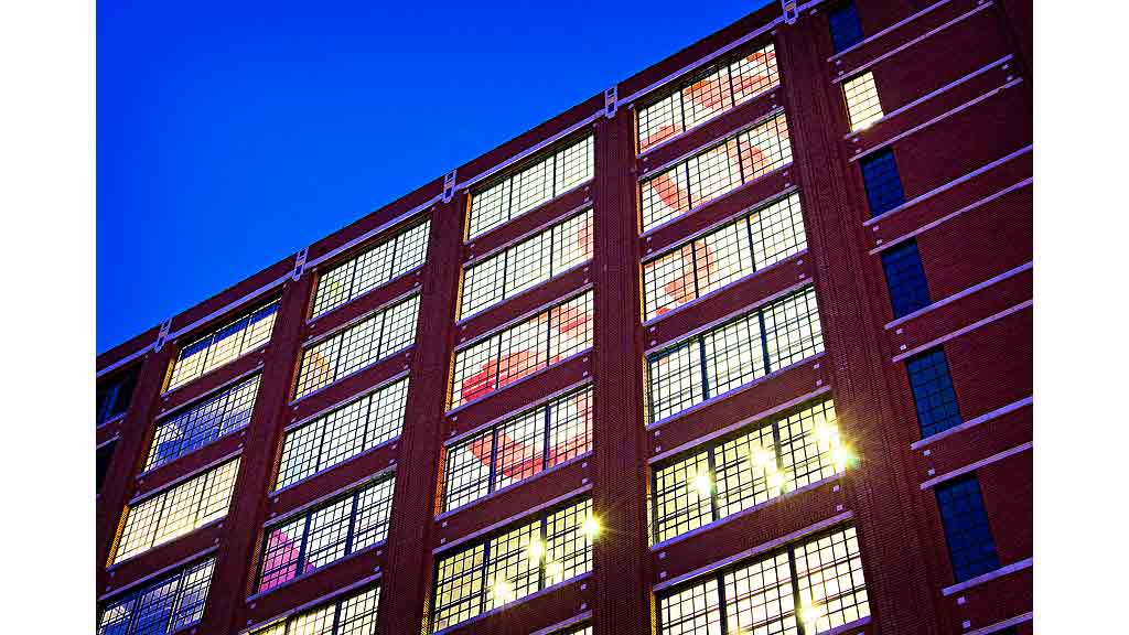 A building with many windows.