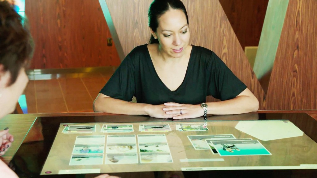 A person sitting at a table.