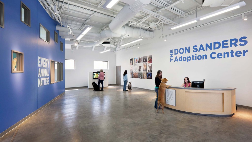 A group of people in a room.