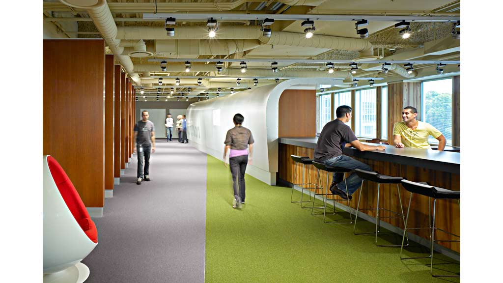 A group of people in a room.