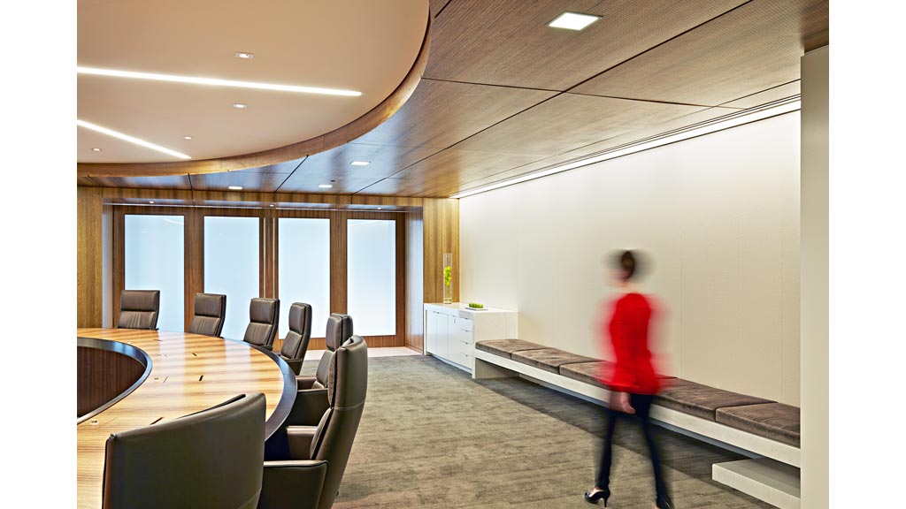 A person walking in a room.