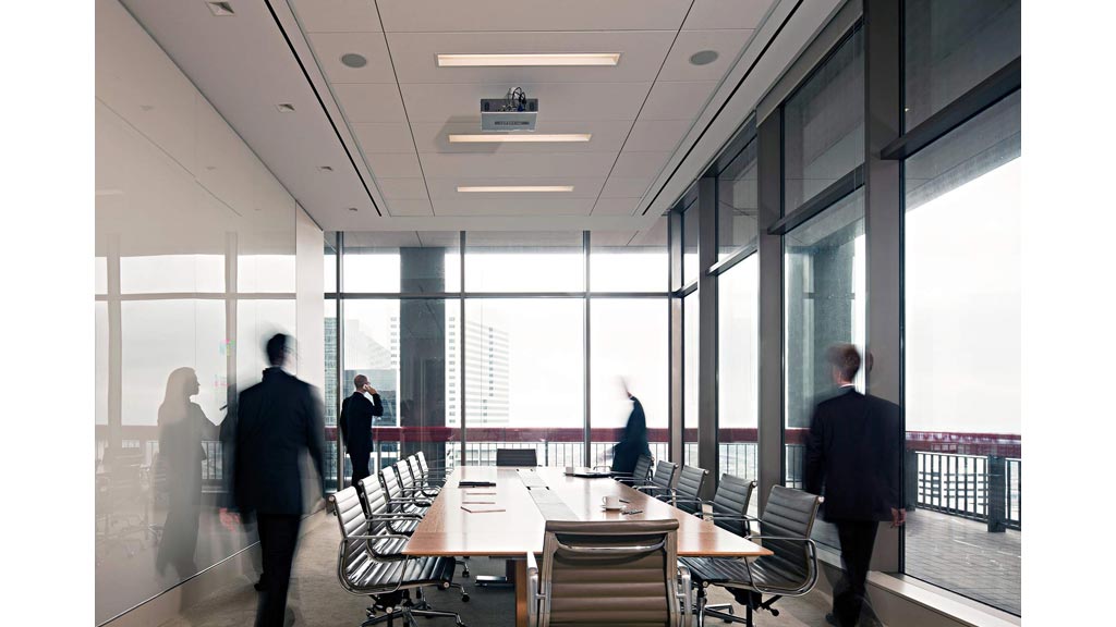 A group of people in a room.