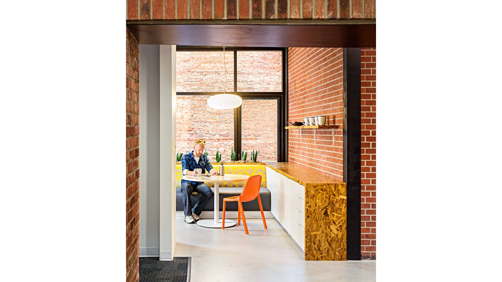 A person sitting at a table.