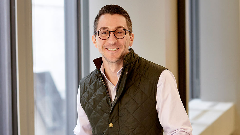 A person wearing glasses.