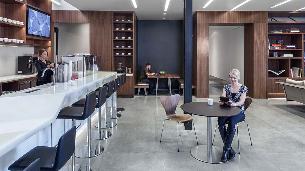 A person sitting at a table.