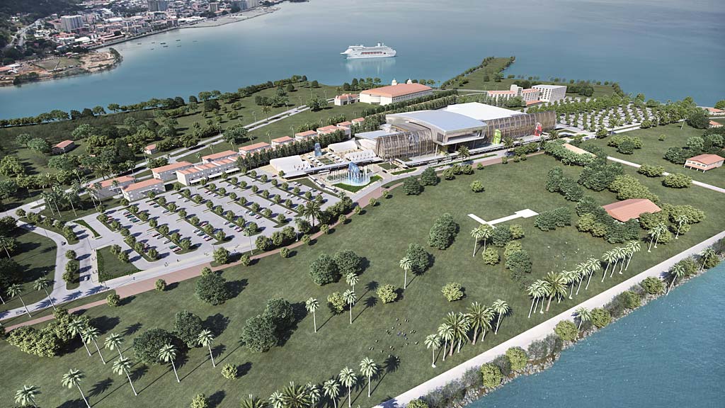 A city next to a body of water.