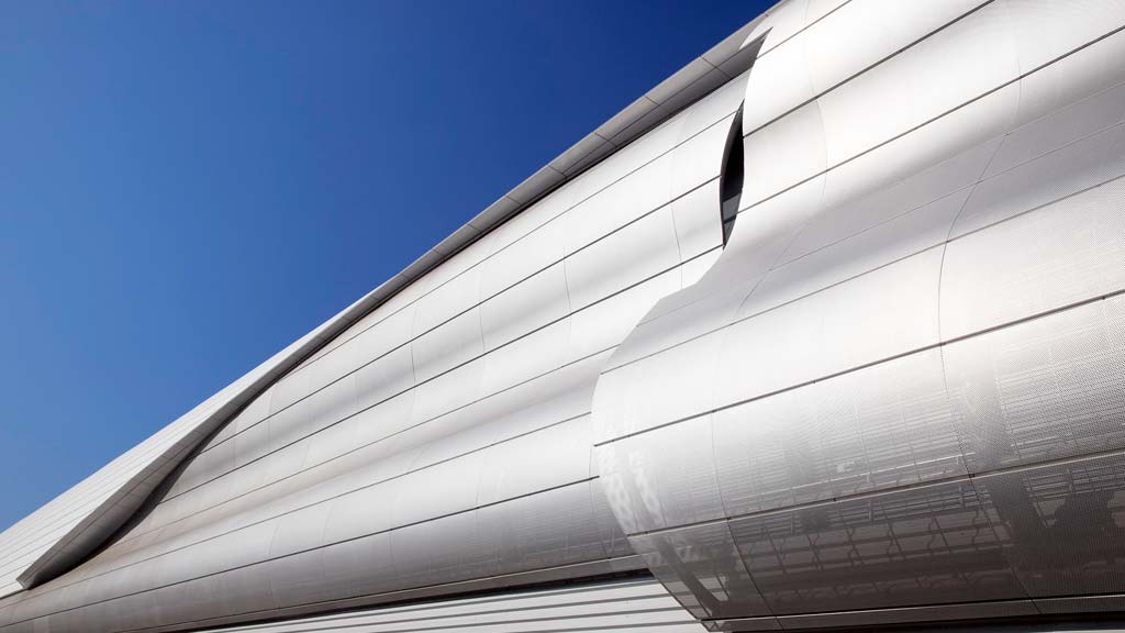 A close-up of a building.