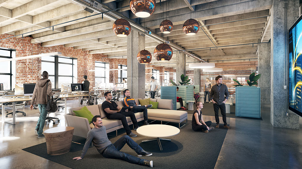 A group of people in a room.