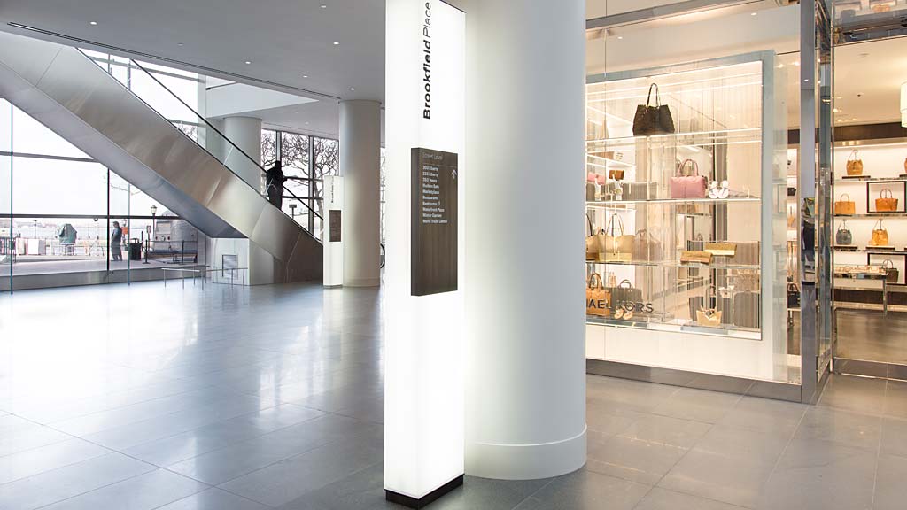 A large white pillar in a building.