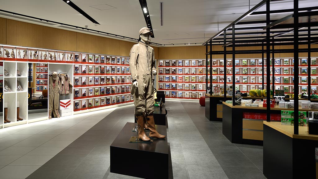 A statue in a store.