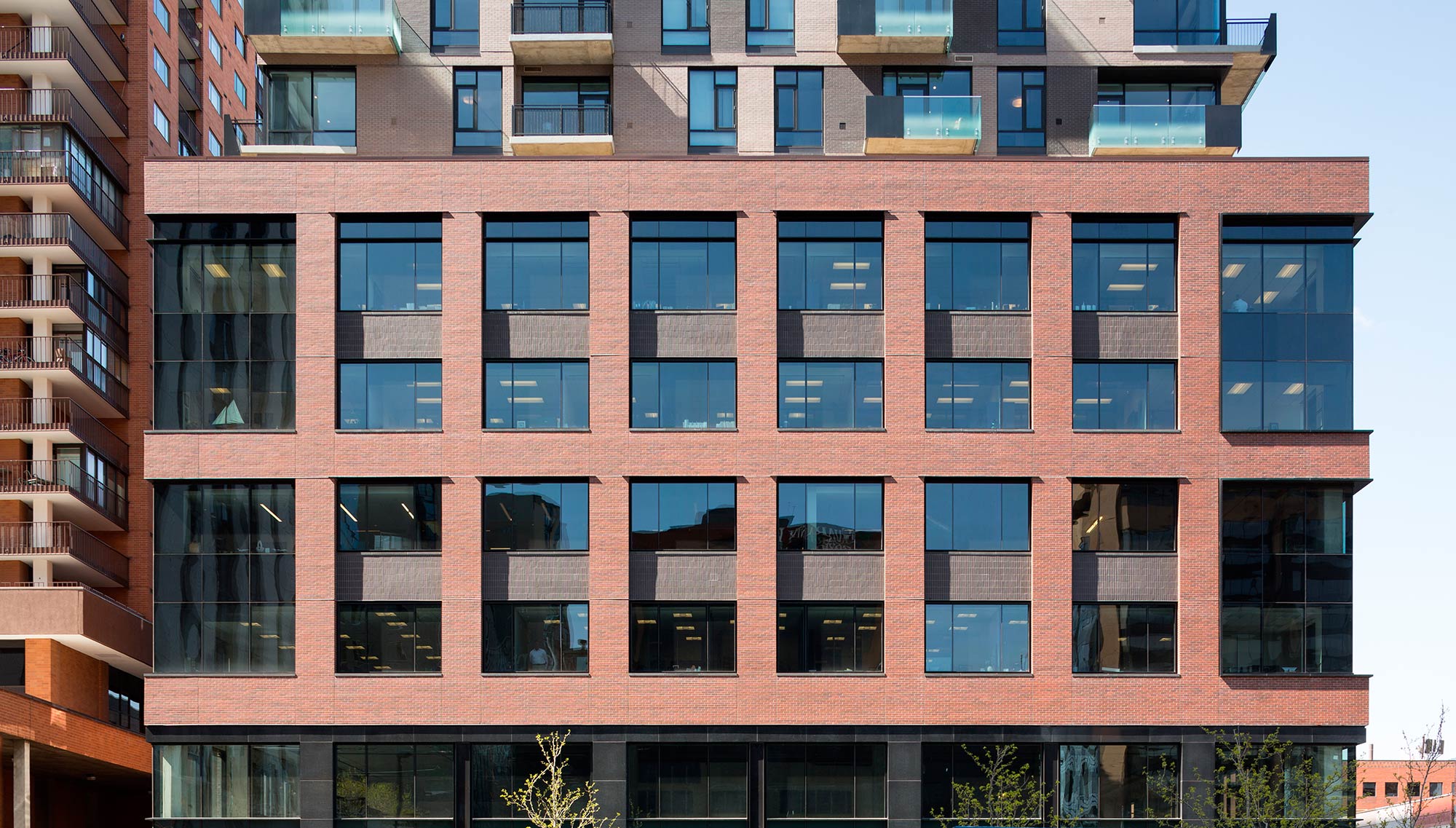 A building with many windows.