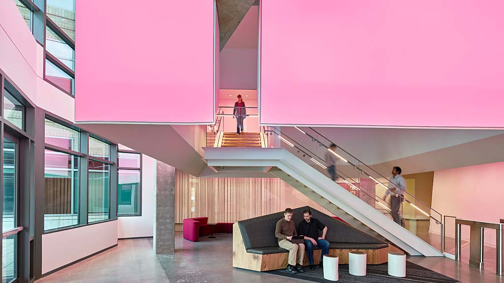 People sitting on a bench.