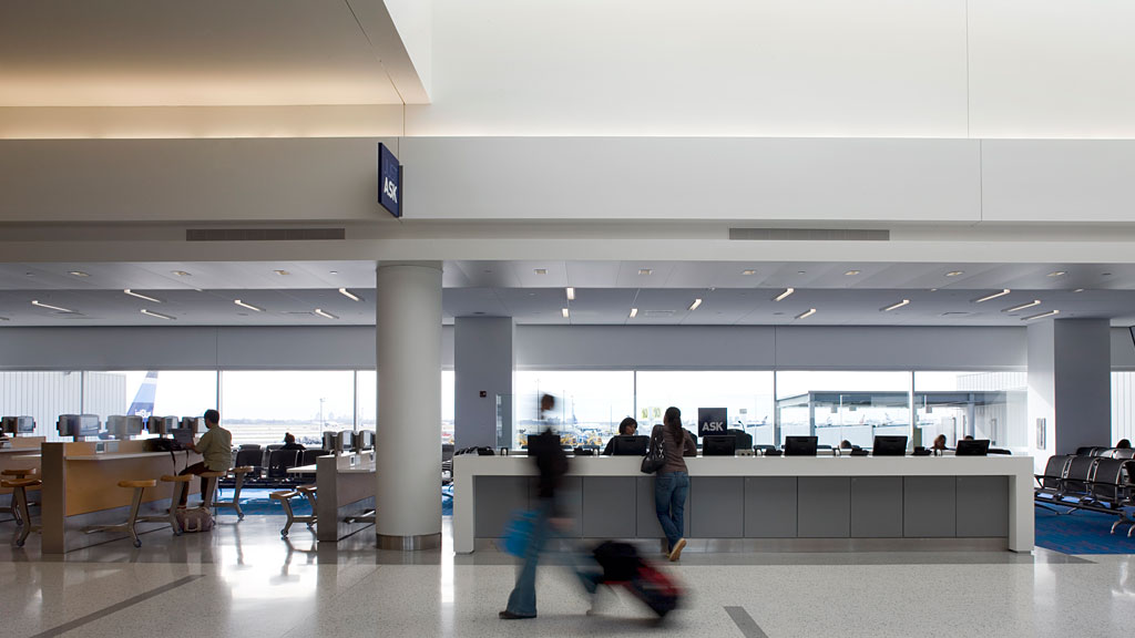 A group of people in an office.