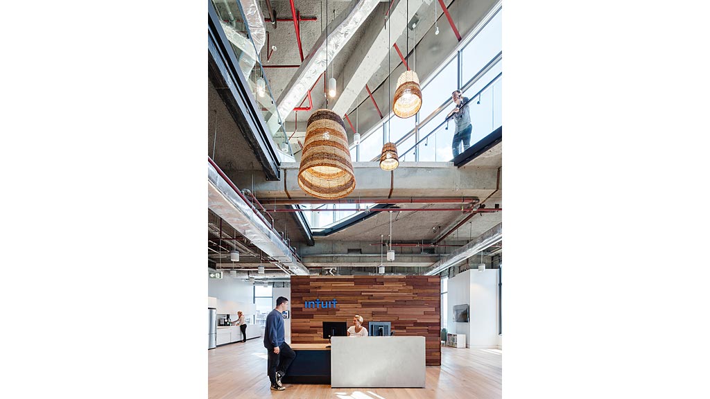 A few people in a room.