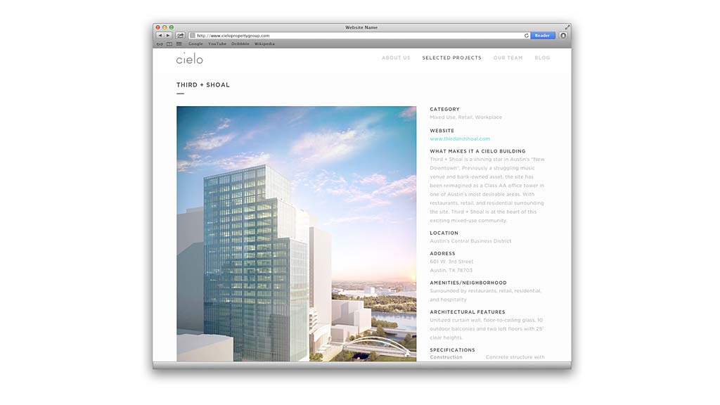 Graphical user interface, website.