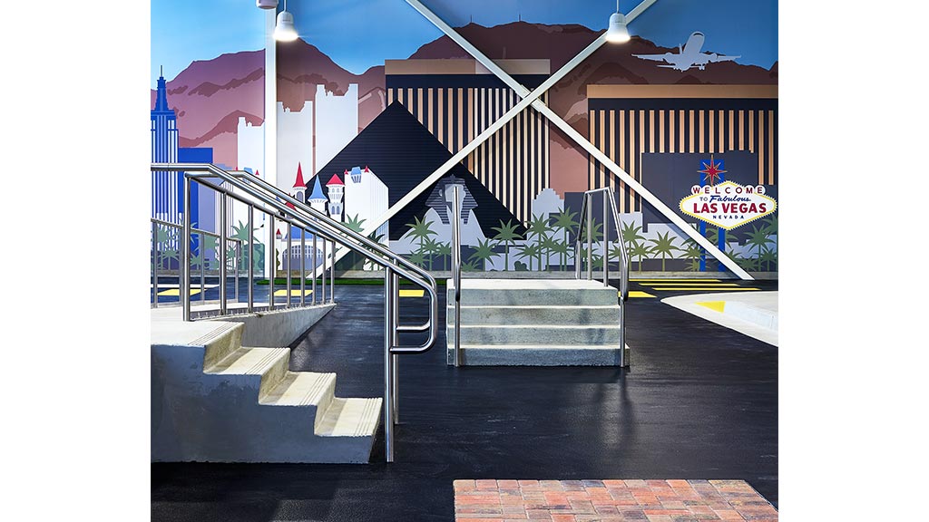 A building with a staircase.