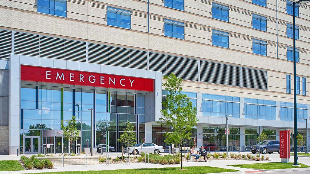 A building with a sign on it.