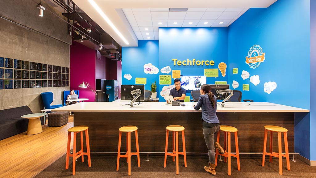 A group of people in a room.