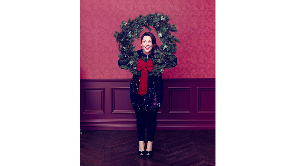 A woman wearing a garment.