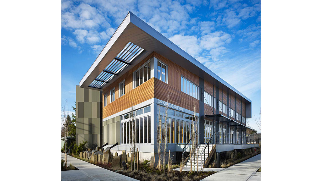 A building with a staircase.