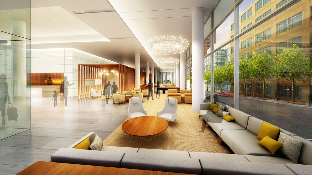 A modern looking living room.