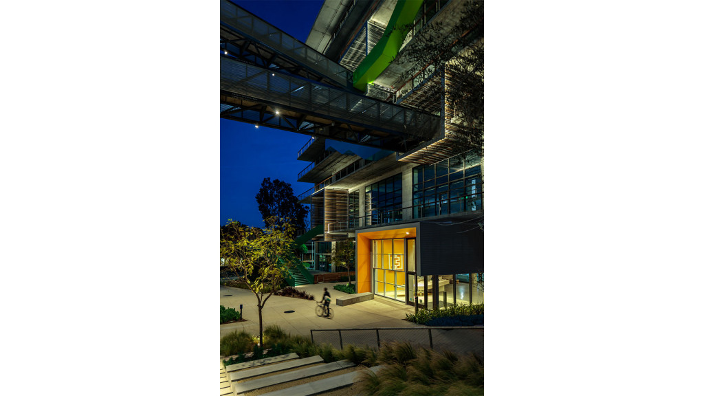 A building with a staircase.