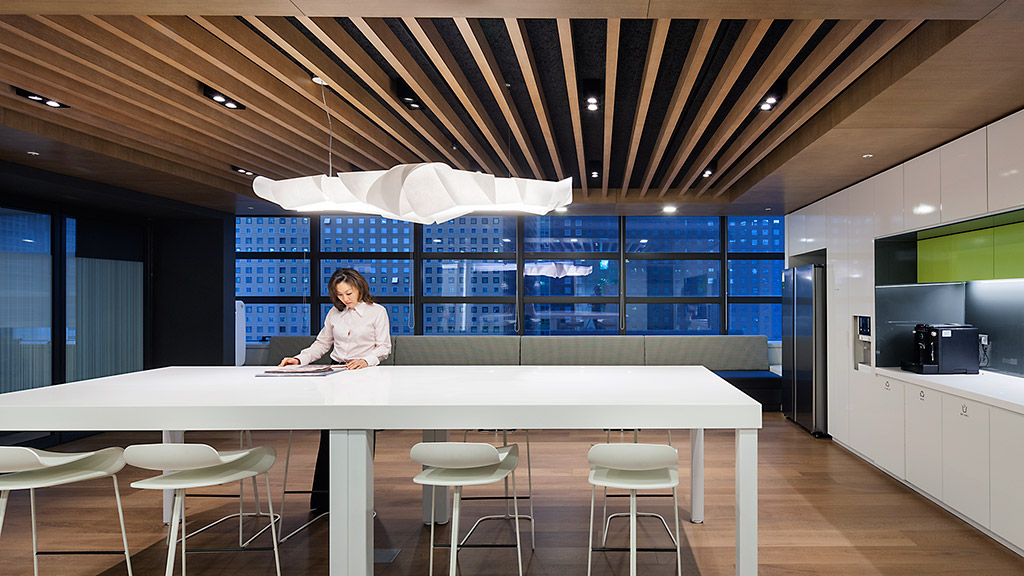 A person sitting at a table.