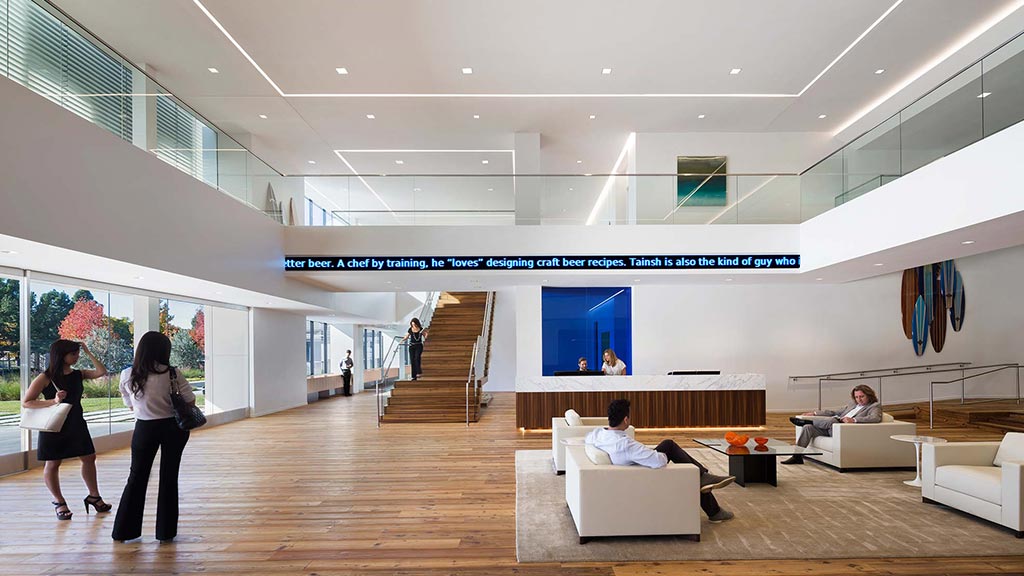 A group of people in a room.