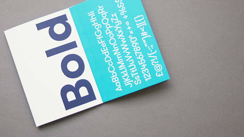 A blue and white card.