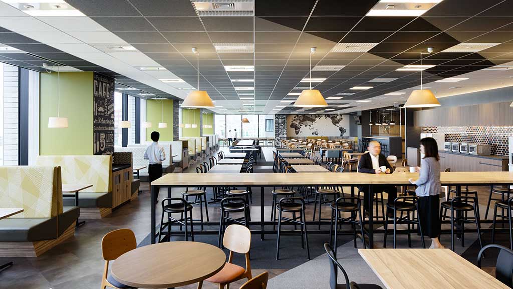 A group of people in a room.