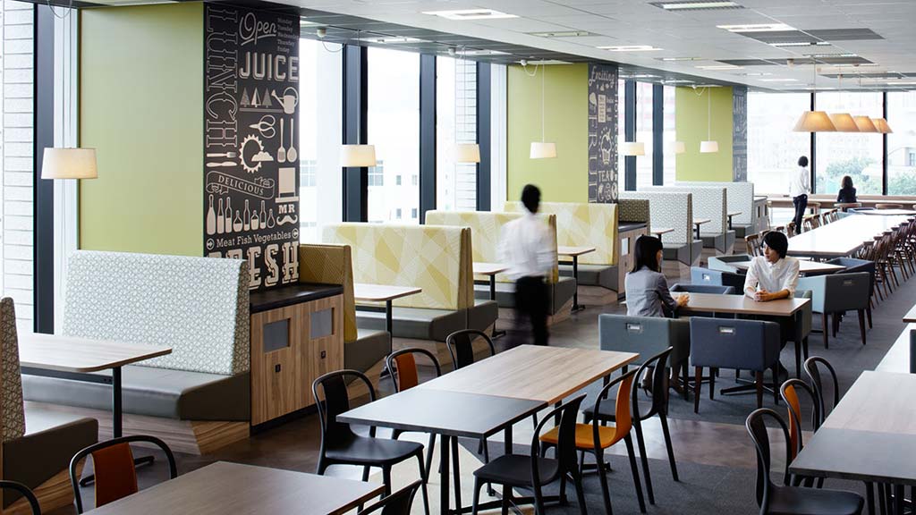 A group of people in a room.