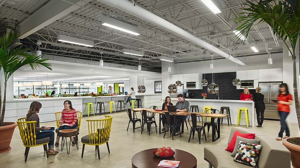 A group of people in a room.