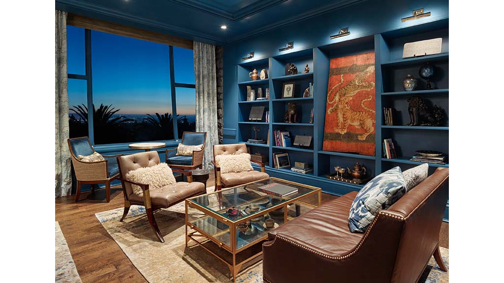 A living room with a large window.