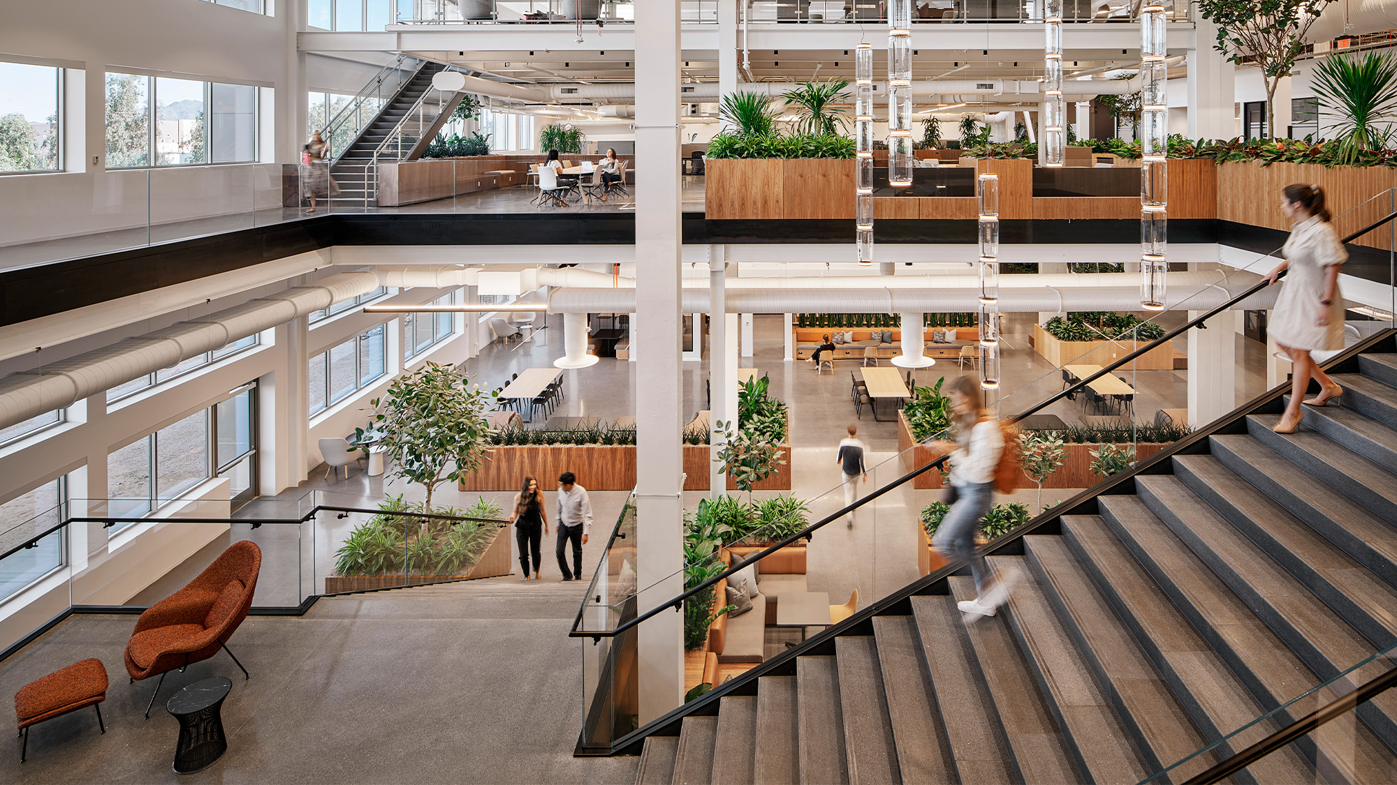 Interior stairs at Insight Headquarters, Chandler, Arizona.
