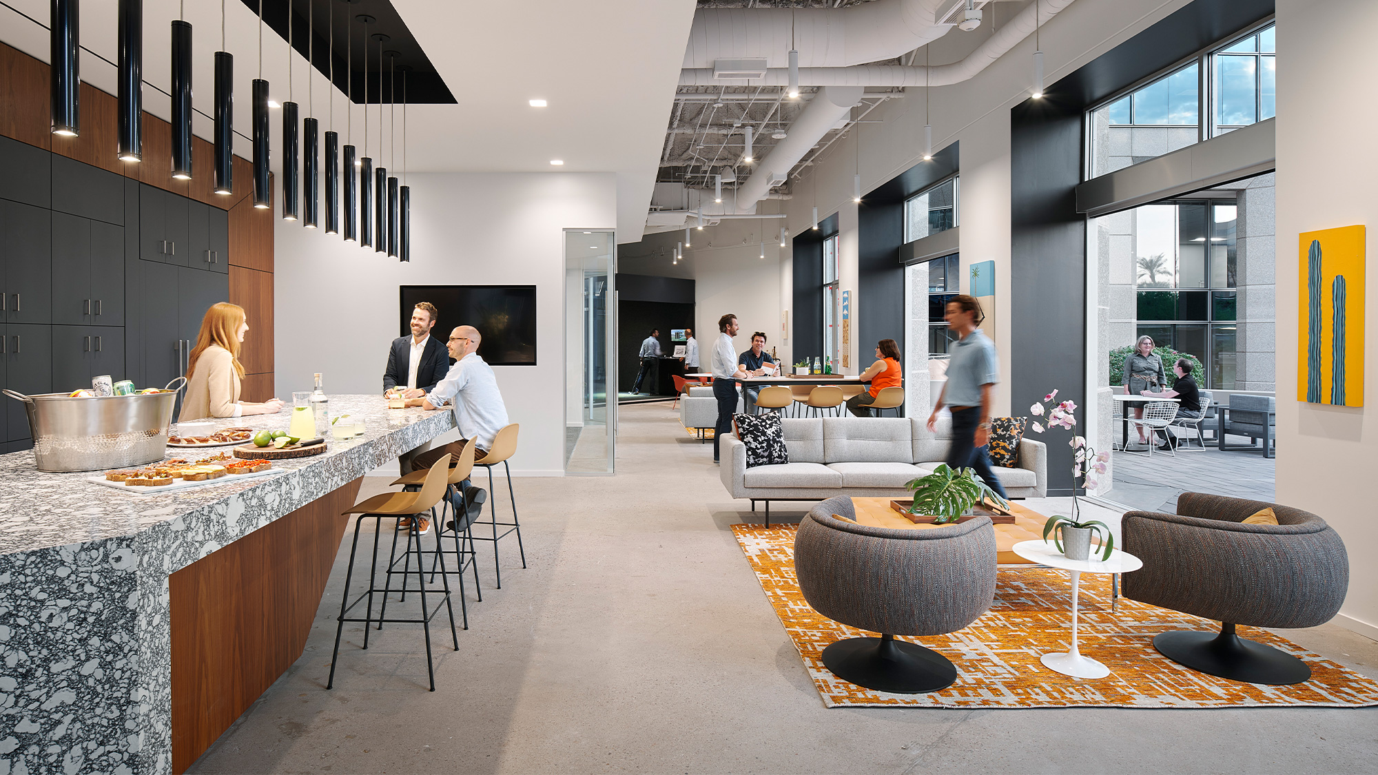 Interior space at Transwestern Arizona Headquarters, Phoenix, Arizona.