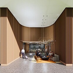 A group of people in a room.