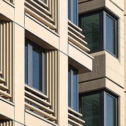 A building with windows.
