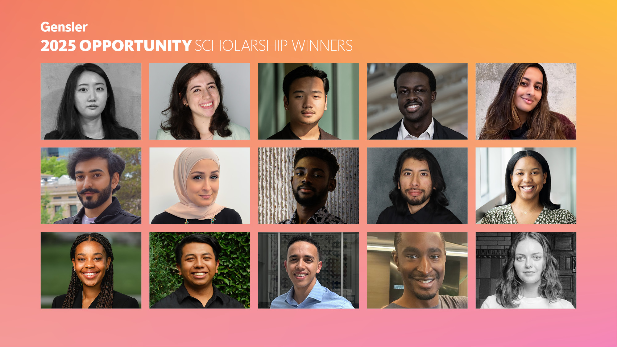 A collage of people.