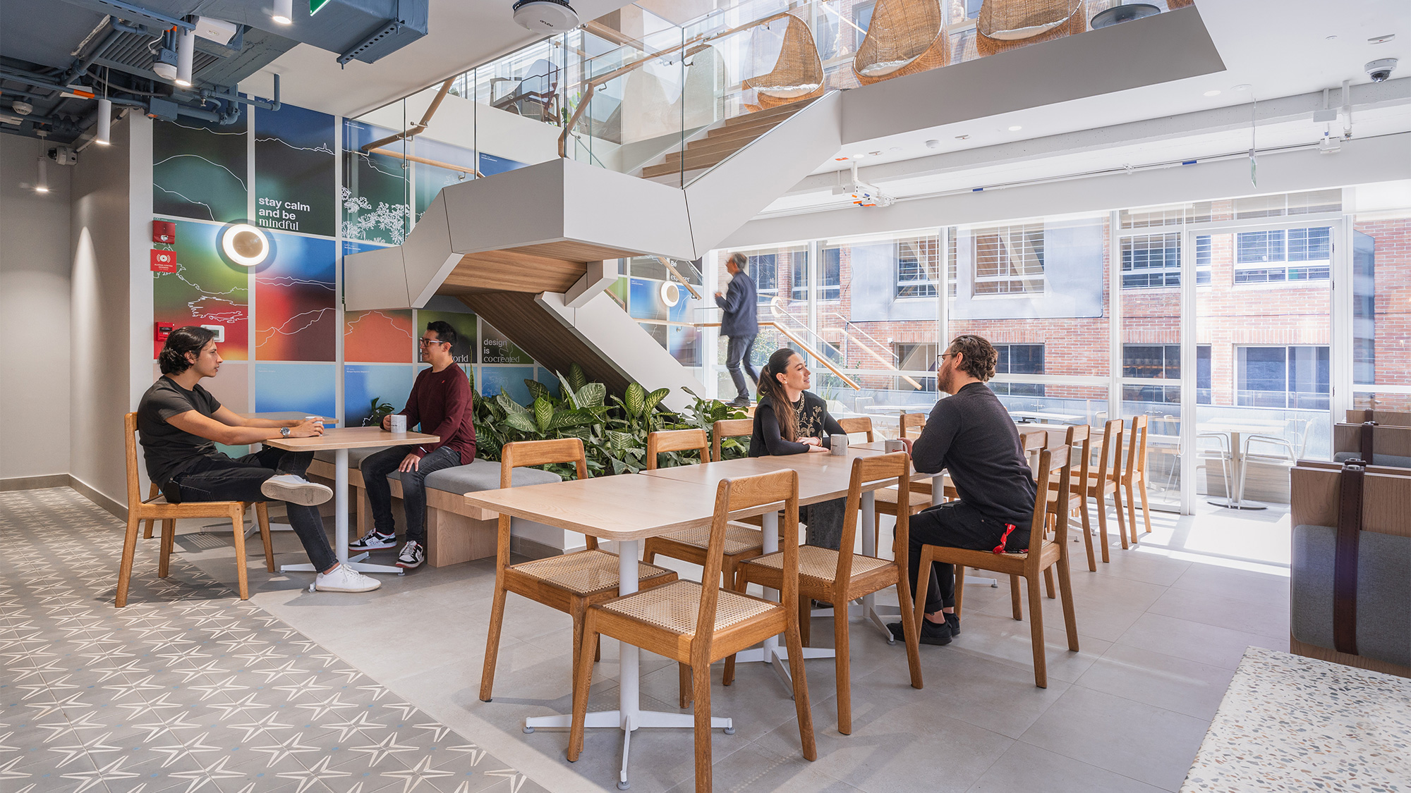 People sitting at a table.