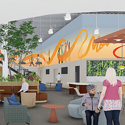 A group of people in a room.