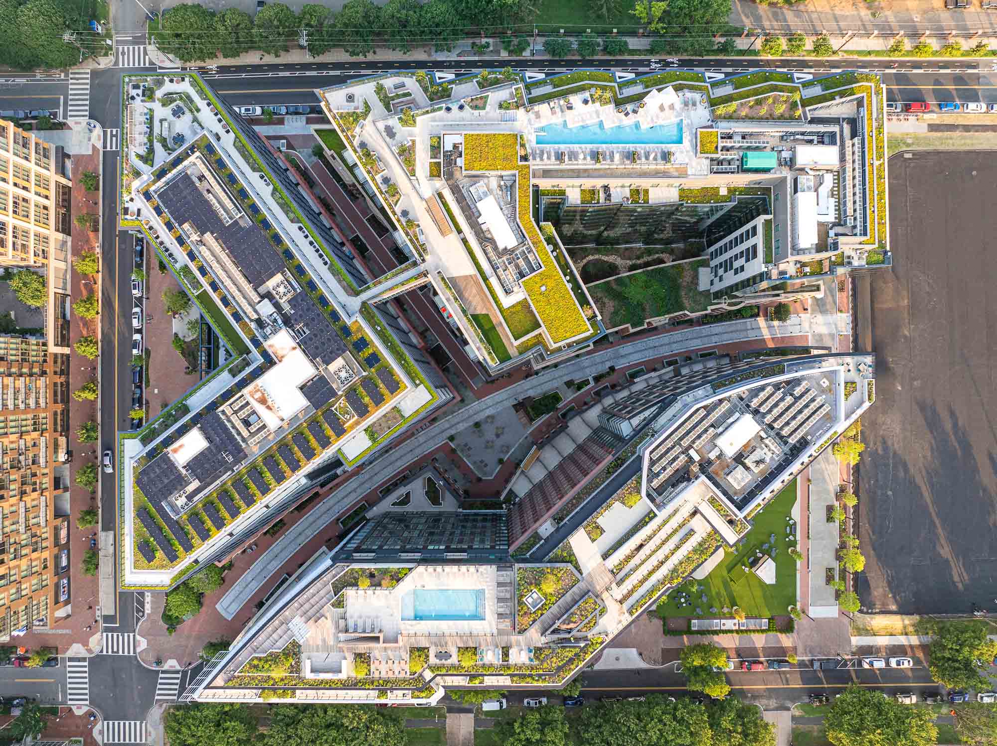 A large stadium with a large crowd.