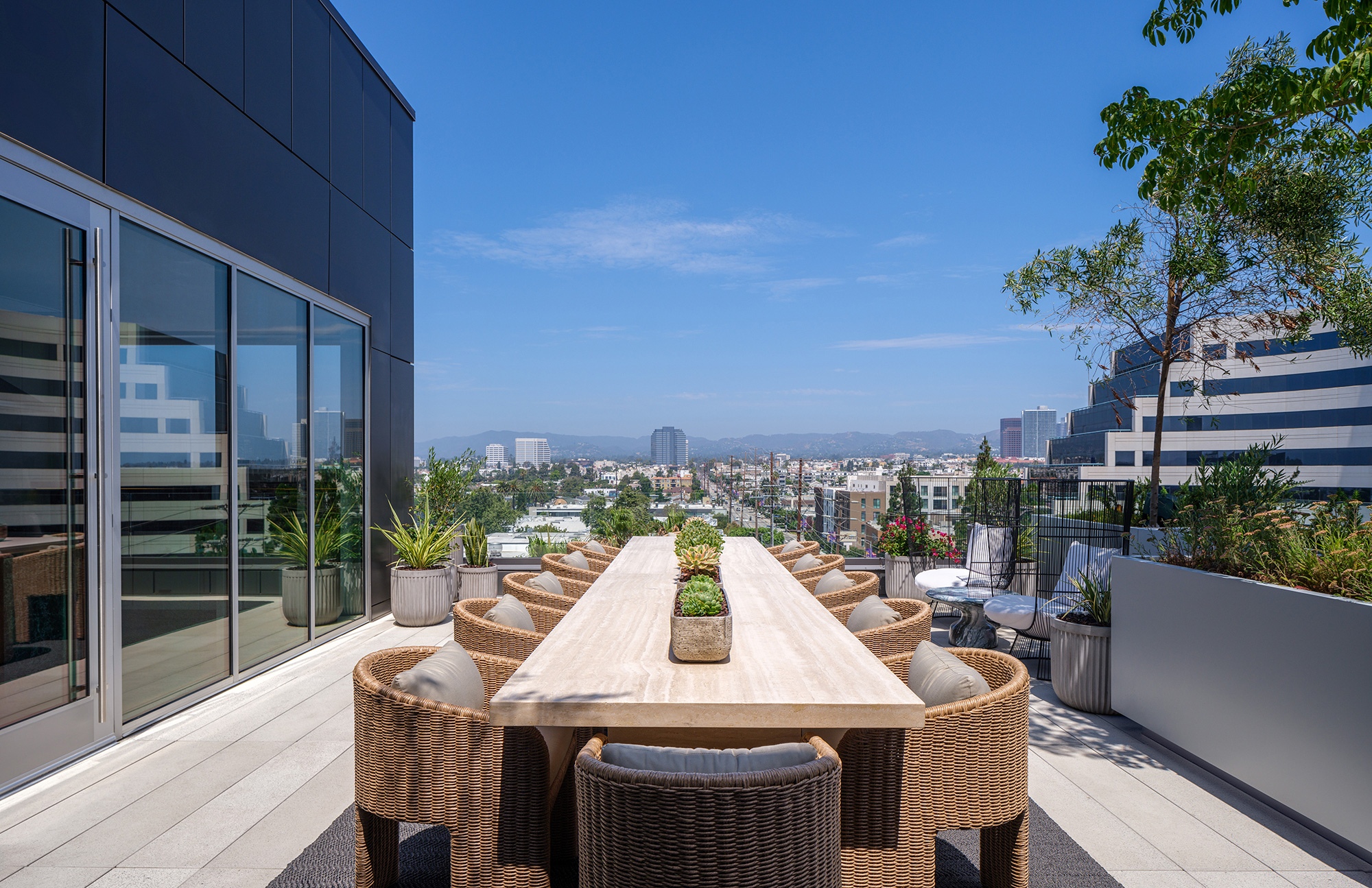 A building with a large courtyard.