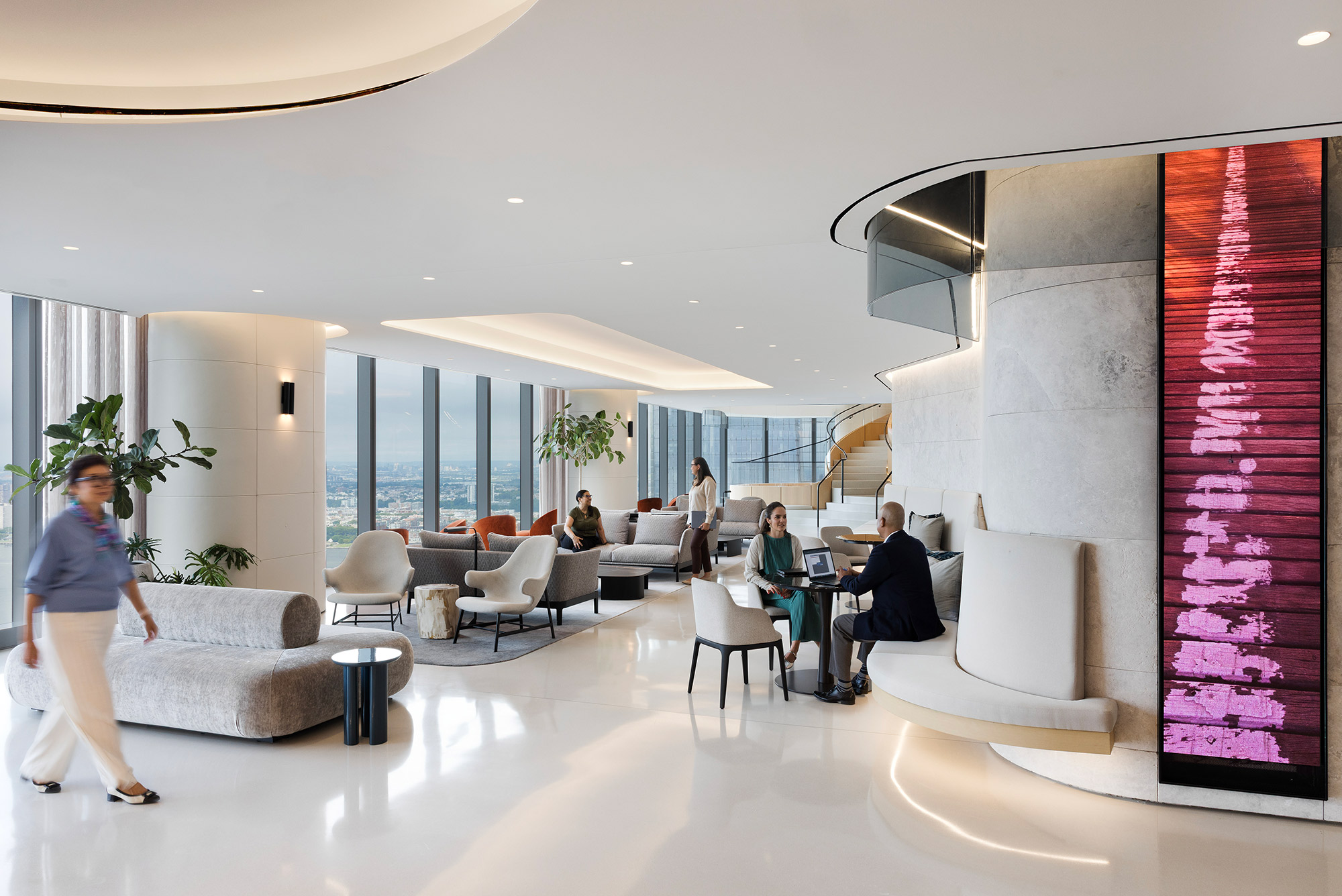 A group of people in a room.