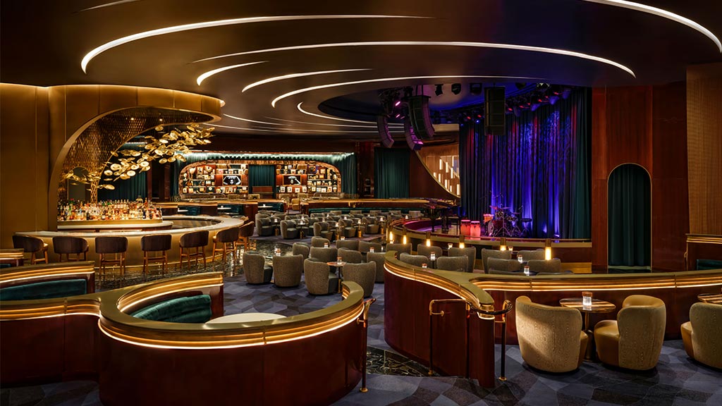 A room with tables and chairs.